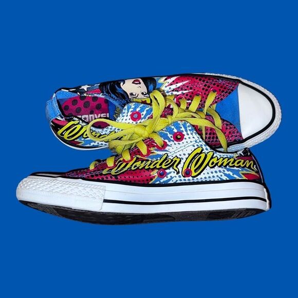 Converse Chuck Taylor All Star Vintage DC COMICS Wonder Woman Low Top Sneakers 5 - Picture 7 of 8